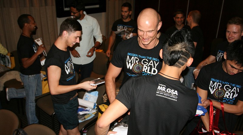 Participantes en la edición de Mister Gay 2012 en Johannesburgo (Sudáfrica)