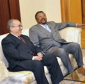 AU Commissioner for Peace and Security Ramtane Lamamra and African Commission chief Jean Ping