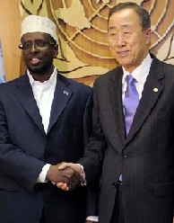 El presidente de Somalia y el secretario general de la ONU