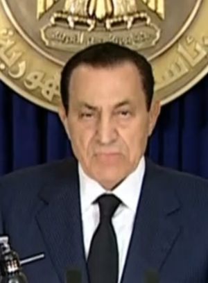 Egypt's President Hosni Mubarak speaking on national TV late evening of 1
